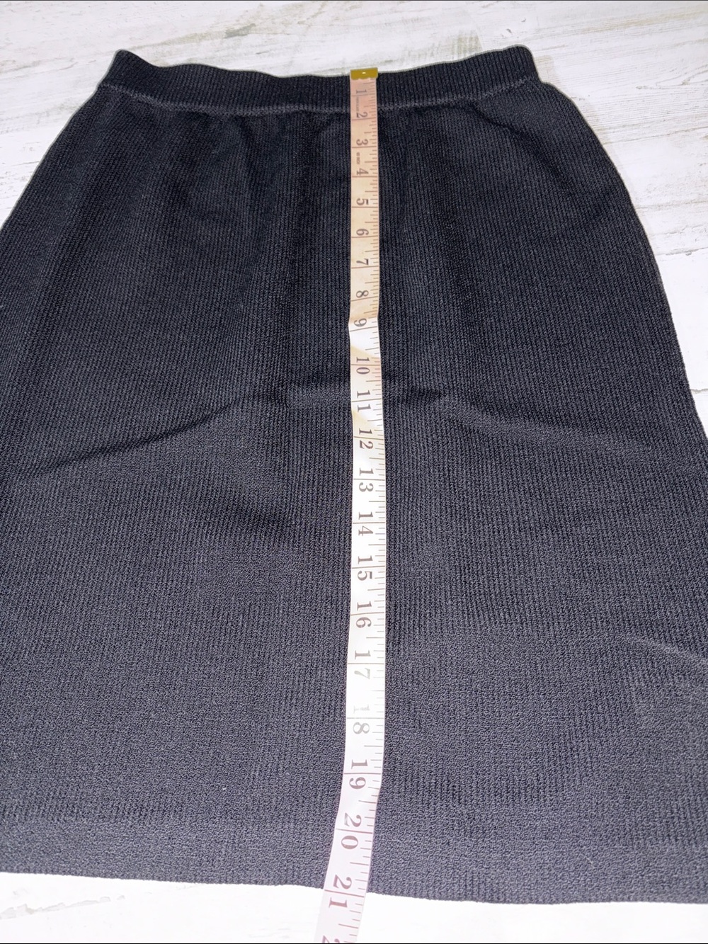 St John Black Knit Skirt Set with Gold Buttons - Picture 12 of 14